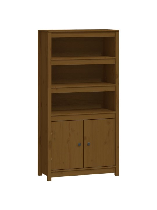Skříň highboard medově hnědá 80 x 35 x 154 cm masivní borovice