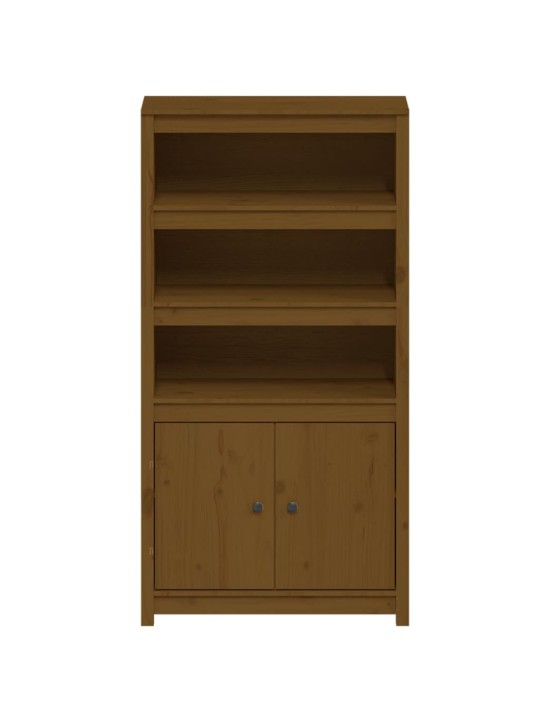 Skříň highboard medově hnědá 80 x 35 x 154 cm masivní borovice