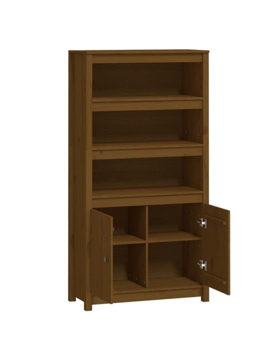 Skříň highboard medově hnědá 80 x 35 x 154 cm masivní borovice