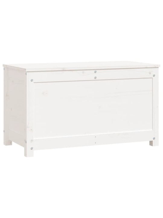 Úložný box bílá 80 x 40 x 45,5 cm masivní borové dřevo