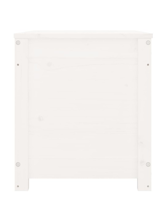 Úložný box bílá 80 x 40 x 45,5 cm masivní borové dřevo