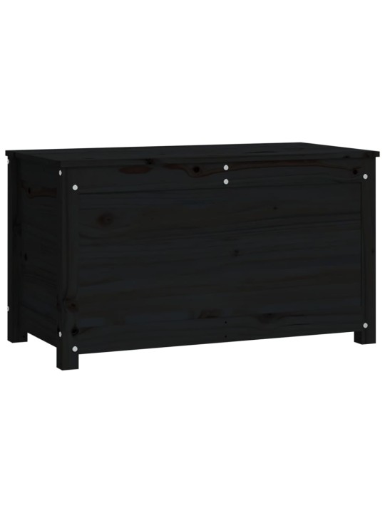 Úložný box černý 80x40x45,5 cm masivní borové dřevo