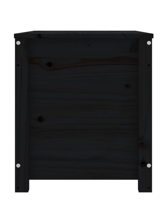 Úložný box černý 80x40x45,5 cm masivní borové dřevo