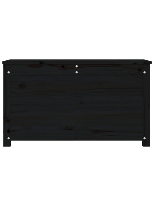 Úložný box černý 80x40x45,5 cm masivní borové dřevo