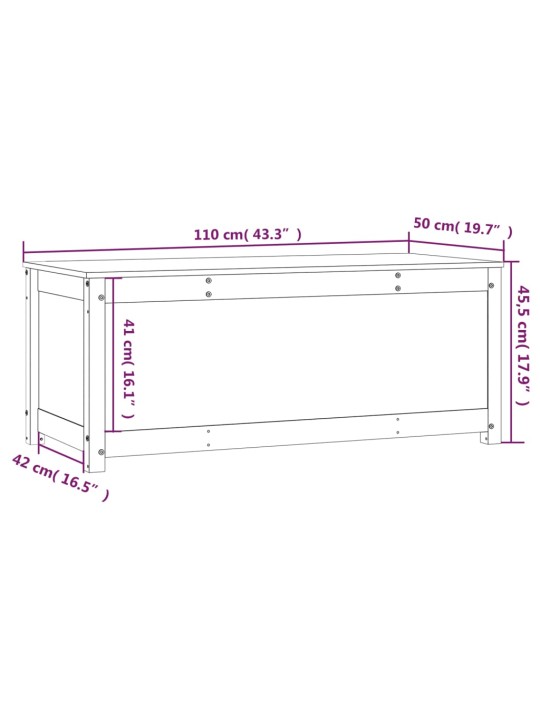 Úložný box 110x50x45,5 cm masivní borové dřevo