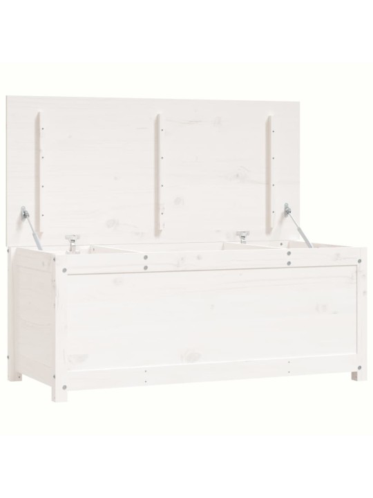Úložný box bílá 110 x 50 x 45,5 cm masivní borové dřevo