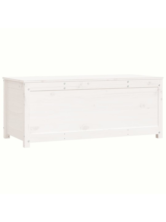 Úložný box bílá 110 x 50 x 45,5 cm masivní borové dřevo