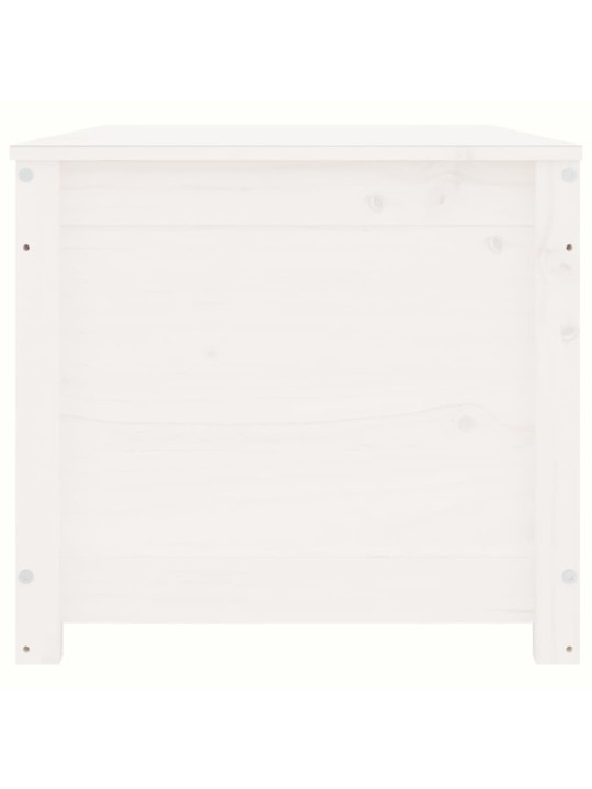 Úložný box bílá 110 x 50 x 45,5 cm masivní borové dřevo