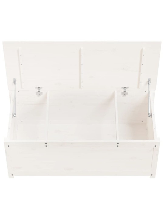 Úložný box bílá 110 x 50 x 45,5 cm masivní borové dřevo