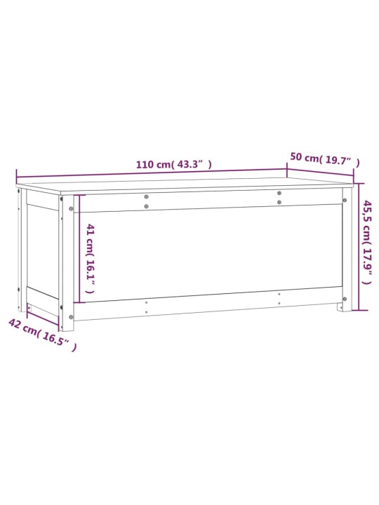 Úložný box medově hnědý 110 x 50 x 45,5 cm masivní borovice