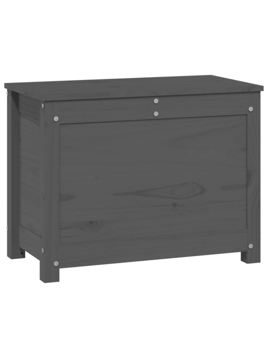 Úložný box šedá 60x32x45,5 cm masivní borové dřevo