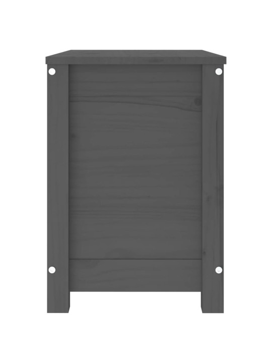Úložný box šedá 60x32x45,5 cm masivní borové dřevo