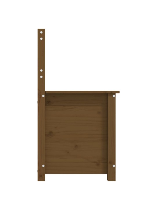 Lavice medově hnědá 80 x 41 x 77 cm masivní borové dřevo