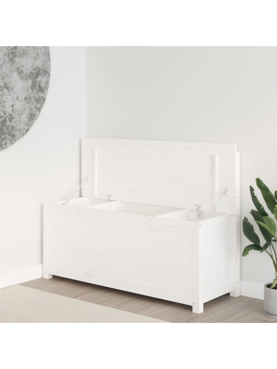 Lavice bílá 110 x 41 x 76,5 cm masivní borovice