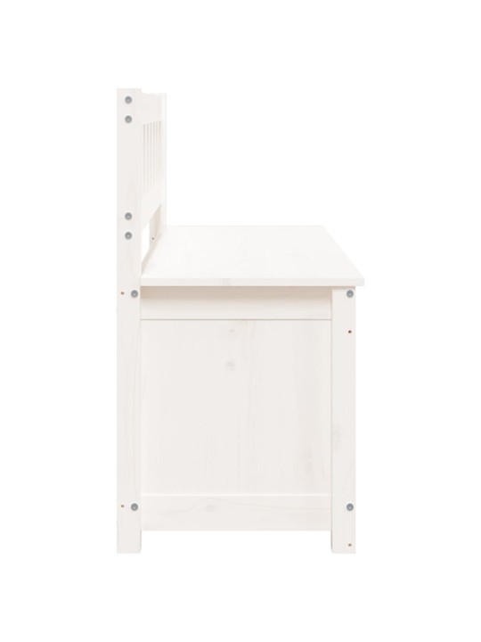 Lavice bílá 110 x 41 x 76,5 cm masivní borovice
