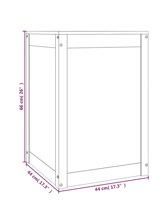 Box na prádlo 44 x 44 x 66 cm masivní borové dřevo