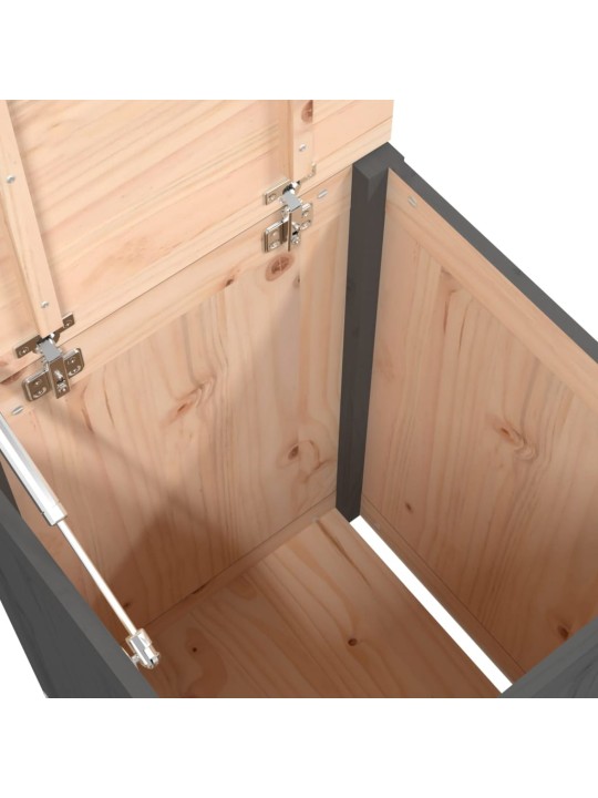 Box na prádlo šedý 44 x 44 x 66 cm masivní borové dřevo