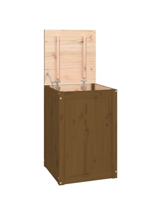 Box na prádlo medově hnědý 44 x 44 x 66 cm masivní borové dřevo