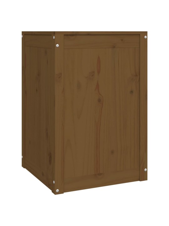 Box na prádlo medově hnědý 44 x 44 x 66 cm masivní borové dřevo