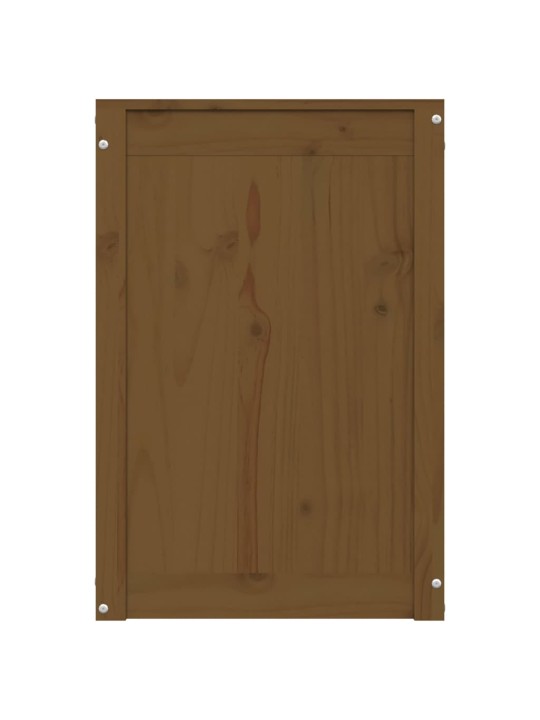 Box na prádlo medově hnědý 44 x 44 x 66 cm masivní borové dřevo