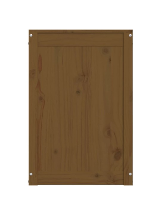 Box na prádlo medově hnědý 44 x 44 x 66 cm masivní borové dřevo