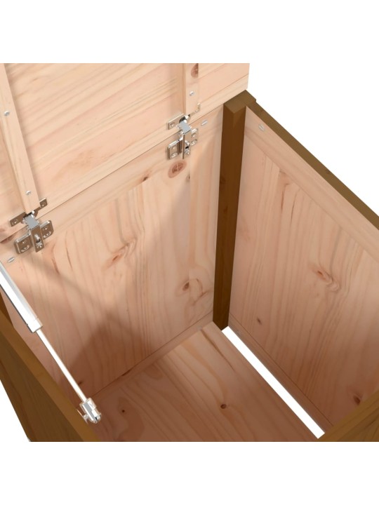 Box na prádlo medově hnědý 44 x 44 x 66 cm masivní borové dřevo