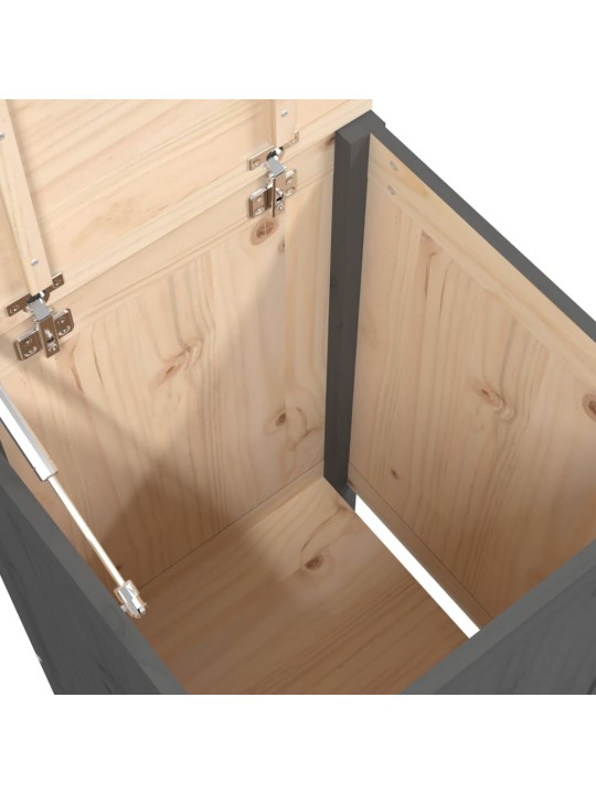 Box na prádlo šedý 44 x 44 x 76 cm masivní borové dřevo