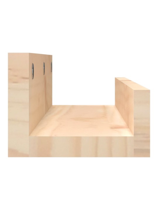 Nástěnné police 2 ks 50 x 12 x 9 cm masivní borové dřevo