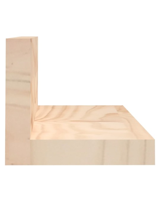 Nástěnné police 2 ks 50 x 11 x 9 cm masivní borové dřevo