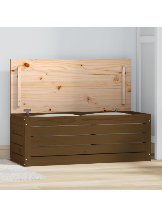 Úložný box medově hnědý 89x36,5x33 cm masivní borovice