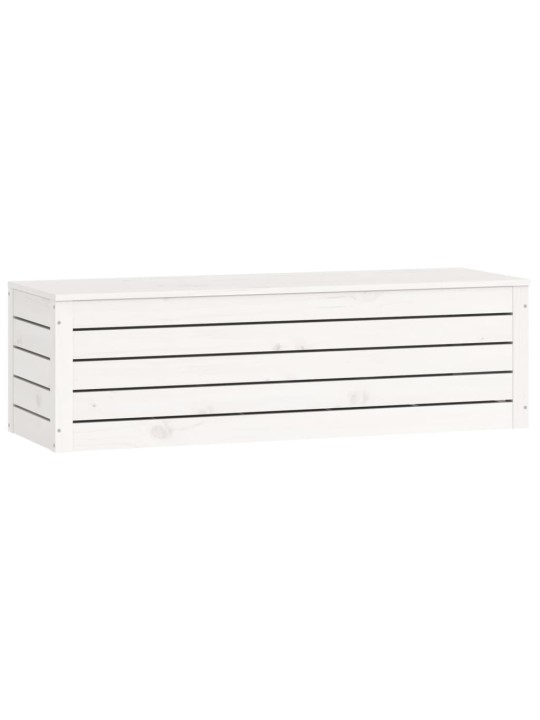 Úložný box bílý 109x36,5x33 cm masivní borové dřevo