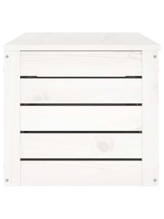 Úložný box bílý 109x36,5x33 cm masivní borové dřevo