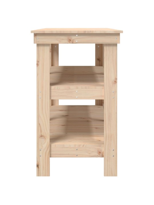 Dílenský stůl 142,5 x 50 x 80 cm masivní borové dřevo