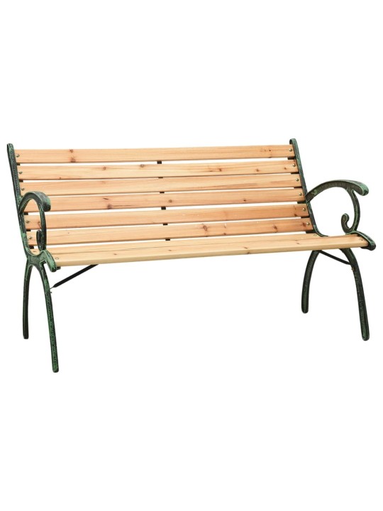 Zahradní lavice 116 cm litina a masivní jedlové dřevo