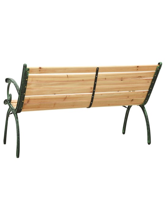 Zahradní lavice 116 cm litina a masivní jedlové dřevo