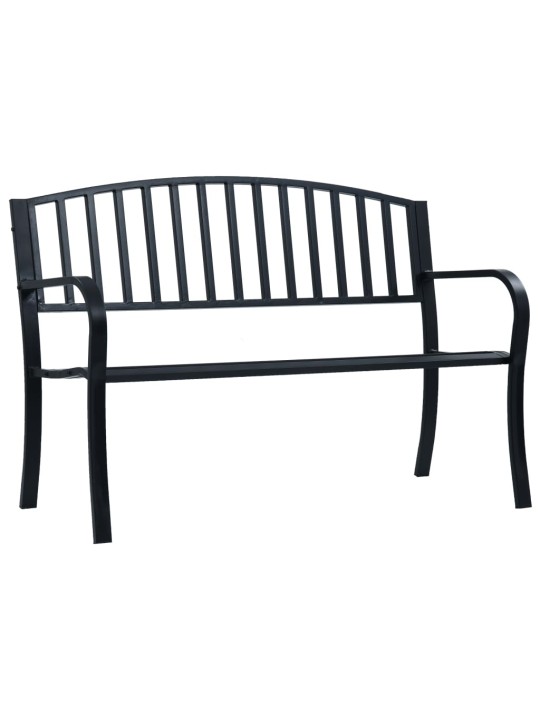 Zahradní lavice černá 120 cm ocel