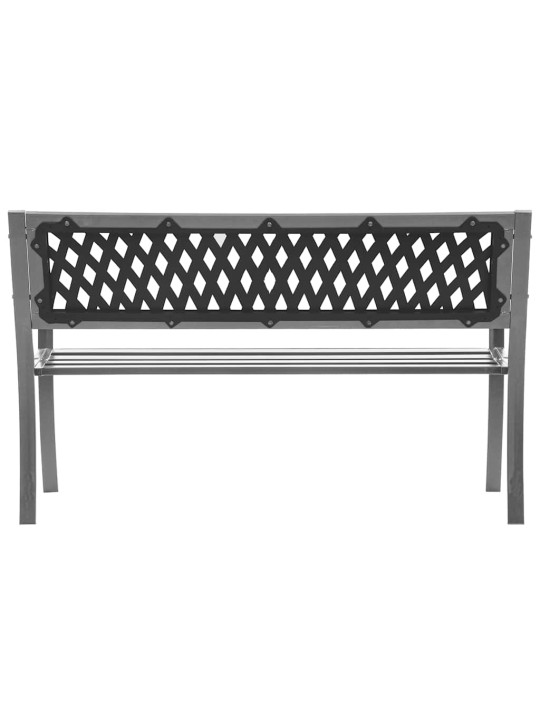 Zahradní lavice černá 120 cm ocel