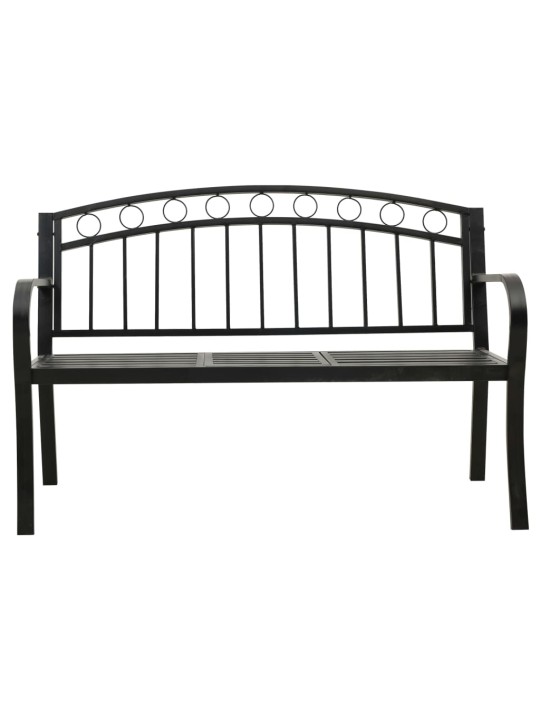 Zahradní lavice se stolkem černá 120 cm ocel