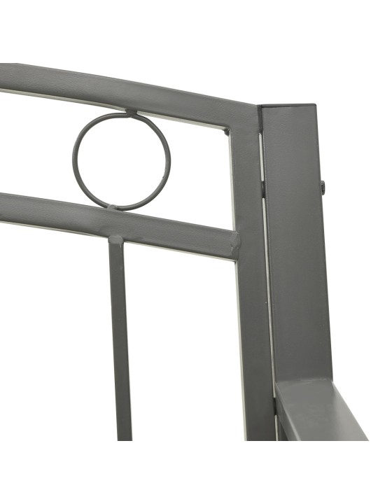Zahradní lavice šedá 120 cm ocel