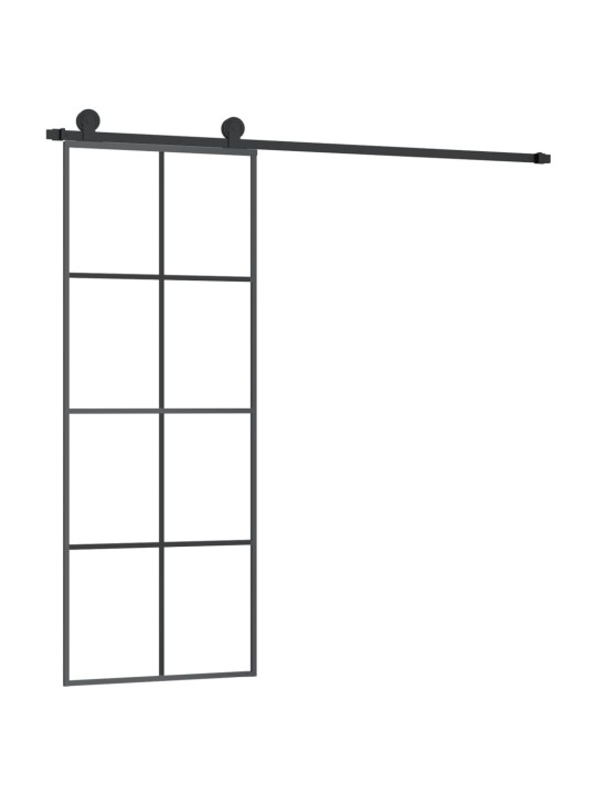 Posuvné dveře s kováním 76x205 cm ESG sklo a hliník