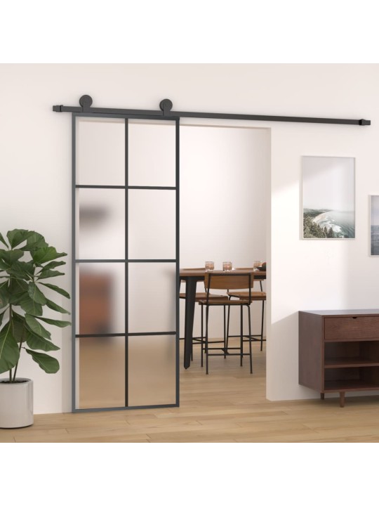 Posuvné dveře s kováním 76x205 cm ESG sklo a hliník