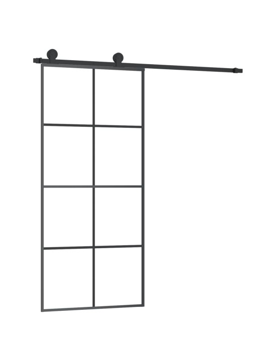 Posuvné dveře s kováním 90x205 cm ESG sklo a hliník