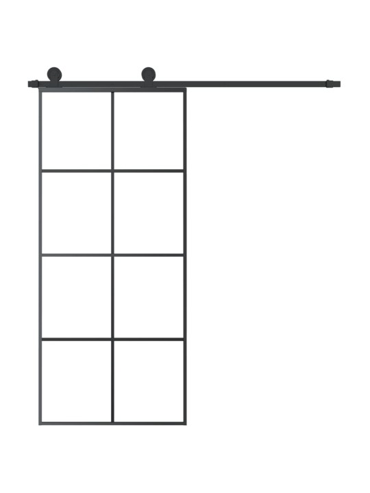Posuvné dveře s kováním 90x205 cm ESG sklo a hliník