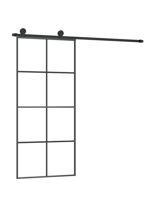 Posuvné dveře s kováním 90x205 cm ESG sklo a hliník