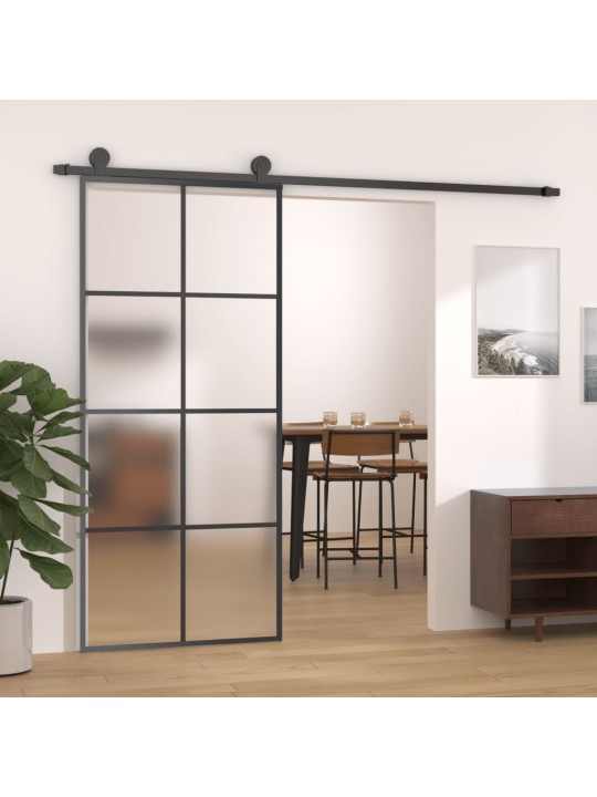 Posuvné dveře s kováním 90x205 cm ESG sklo a hliník