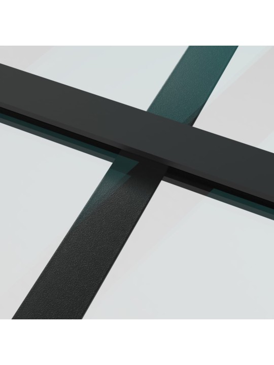 Posuvné dveře s kováním 102,5 x 205 cm ESG sklo a hliník