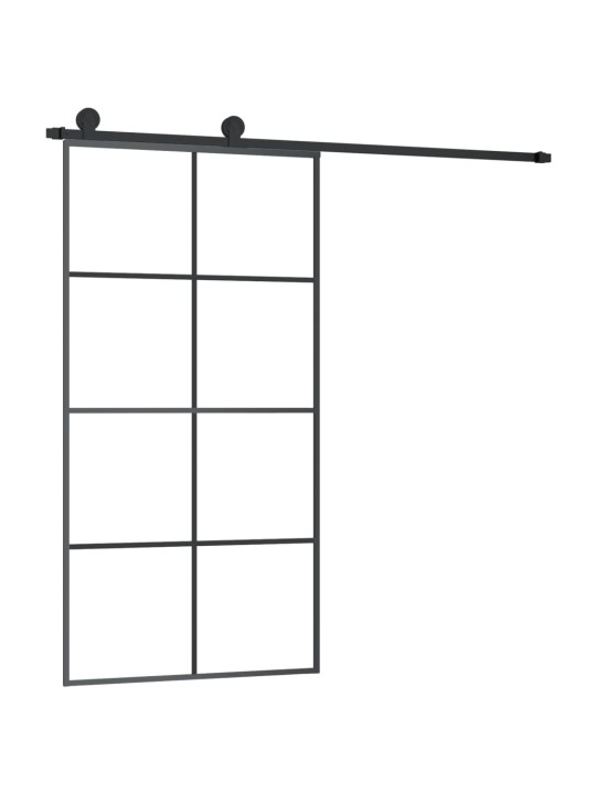 Posuvné dveře s kováním 102,5 x 205 cm ESG sklo a hliník