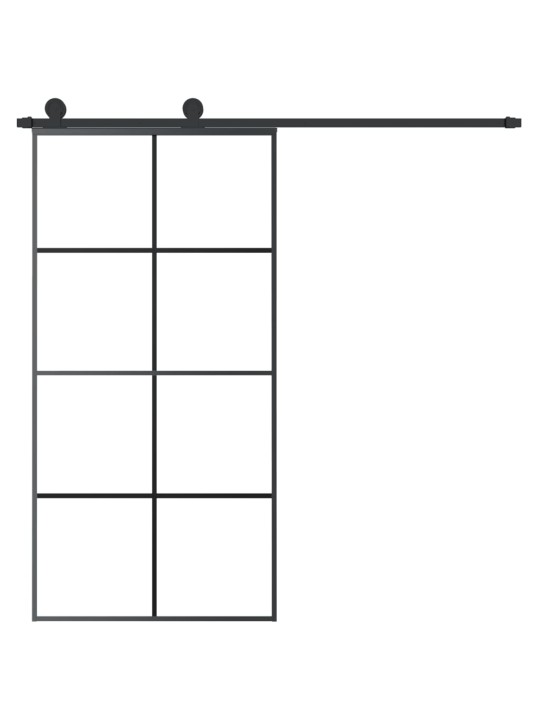 Posuvné dveře s kováním 102,5 x 205 cm ESG sklo a hliník