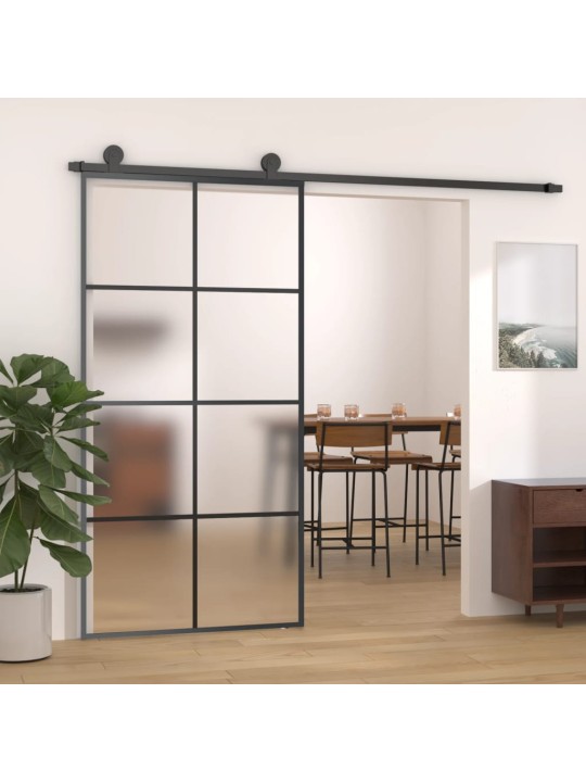 Posuvné dveře s kováním 102,5 x 205 cm ESG sklo a hliník