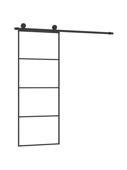 Posuvné dveře s kováním 76x205 cm ESG sklo a hliník